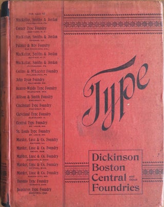 Item #10556 Point Specimen Book. Specimens of Printing Types, Boston Dickinson, Central Foundries
