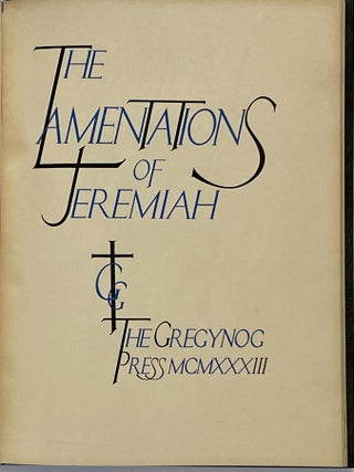 Lamentations of Jeremiah.