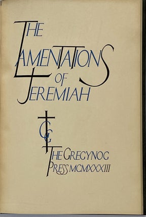 Lamentations of Jeremiah.
