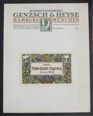 Item #16486 Album of typographic specimens. Genzsch, Henze Schriftgiesserei