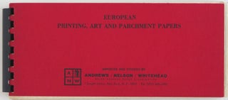 Item #18601 European Printing, Art, and Parchment Papers. Paper Specimens
