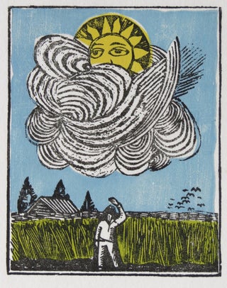 Item #18758 Lines from Walt Whitman: Overhead the Sun. Woodcuts by Antonio Frasconi. Antonio...