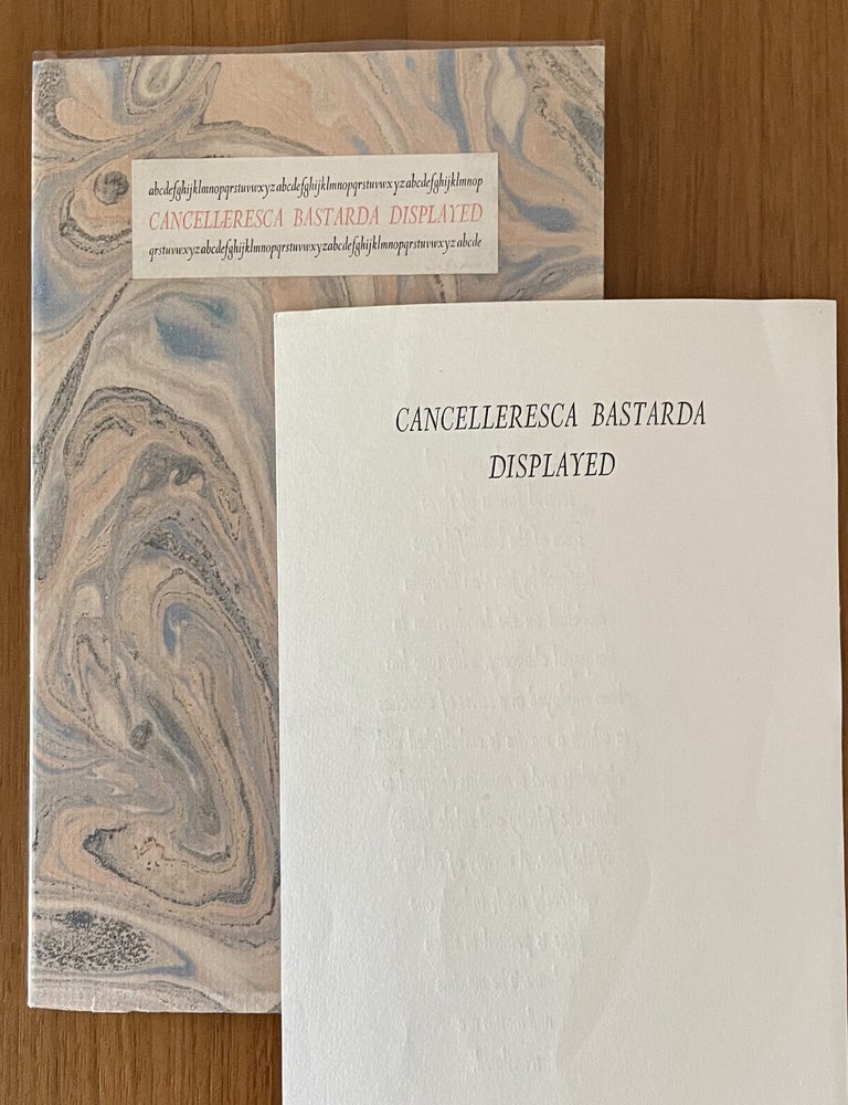Item #2320 CANCELLERESCA BASTARDA DISPLAYED. Leonard Gehenna Press. Baskin.