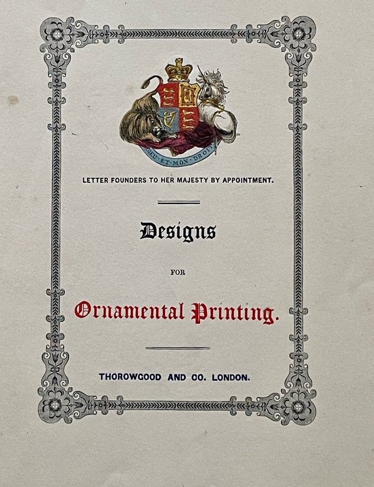 Item #6595 DESIGNS FOR ORNAMENTAL PRINTING. Color Printing, Thorowgood and Co.