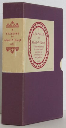 Item #68 A Keepsake for Alfred A. Knopf, Charles Antin, compiler