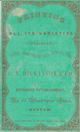Item #8505 Large trade card. Dickinson, S. N. Co